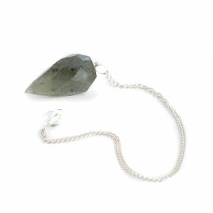 Pendule Labradorite Taillé en Diamant