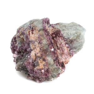 Pierre Albite Brute avec Inclusions de Tourmaline Rose 60 - 80 mm