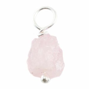 Pendentif Pierre Précieuse Morganite brute | Argent 925 (8 - 12 mm)