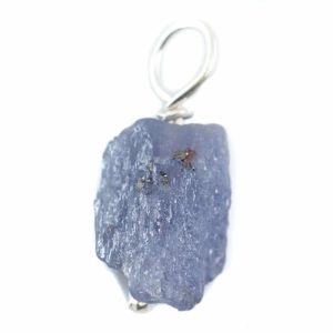 Pendentif Pierre Tanzanite Brute et Argent 925 (8 - 12 mm)