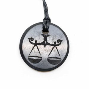 Pendentif Shungite Signe Astrologique Balance (30 mm)