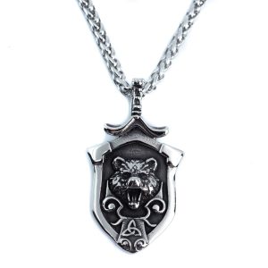 Pendentif Viking Ours et Triquetra (50 mm)