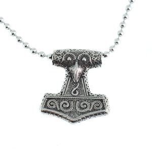 Pendentif Viking Marteau de Thor et Corbeau