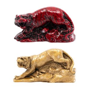 Ensemble de figurines de tigre du zodiaque chinois Feng Shui - Lot